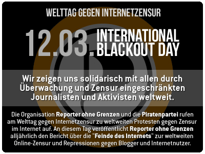 Aufruf zum Welttag gegen Internetzensur