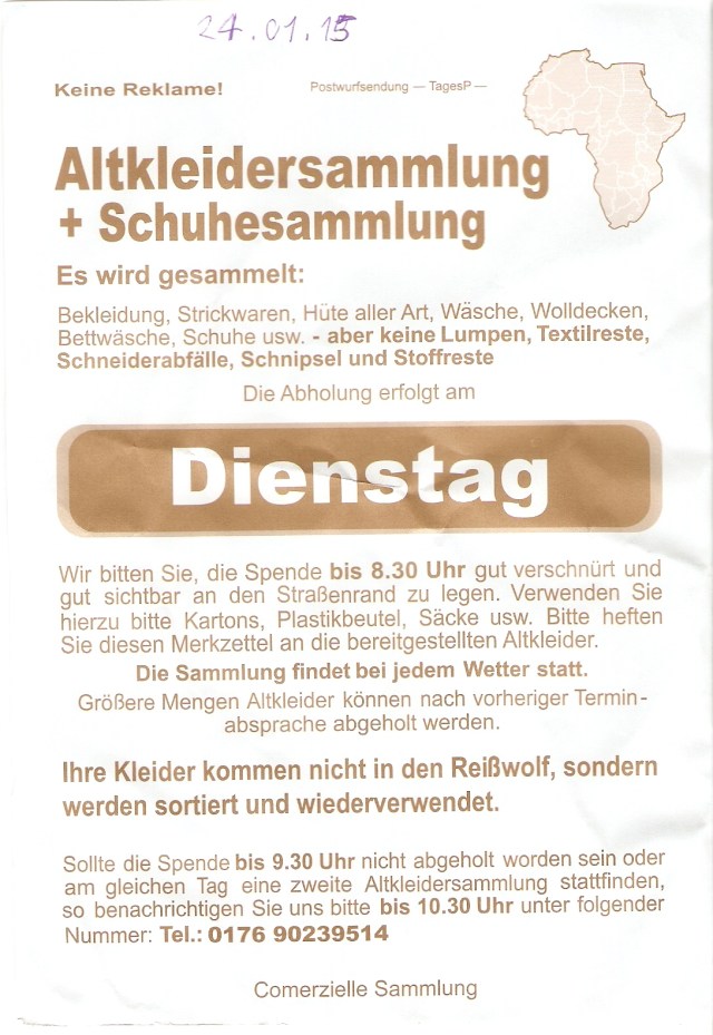 Altkleiderspam 017690239514