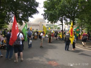 Kurz vor der Kundgebung
