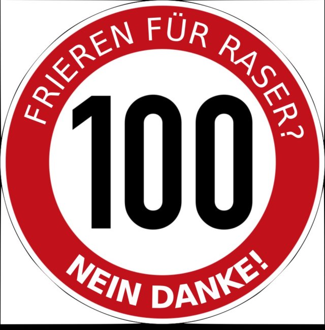 Frieren für Raser, nein Danke! Tempolimit Jetzt!