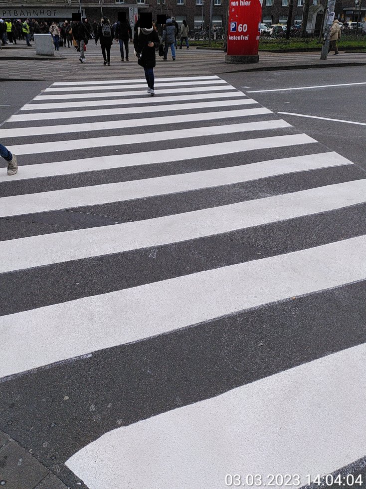 Richtiger Zebrastreifen in Düsseldorf