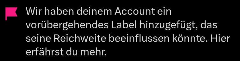 Accounts bei murX (früher Twitter) werden schon mal ohne klare Begründung eingeschränkt.