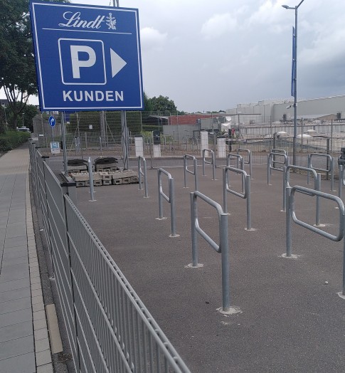 Fahrradparkplatz bei Lindt in Aachen