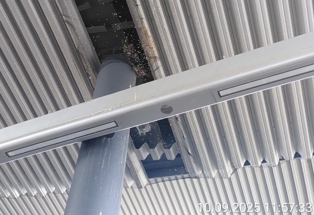 Neues Dach von Gleis 12 und 13 im Duisburger HBF mit deutlichen Spuren von Taubenkot, Federn.