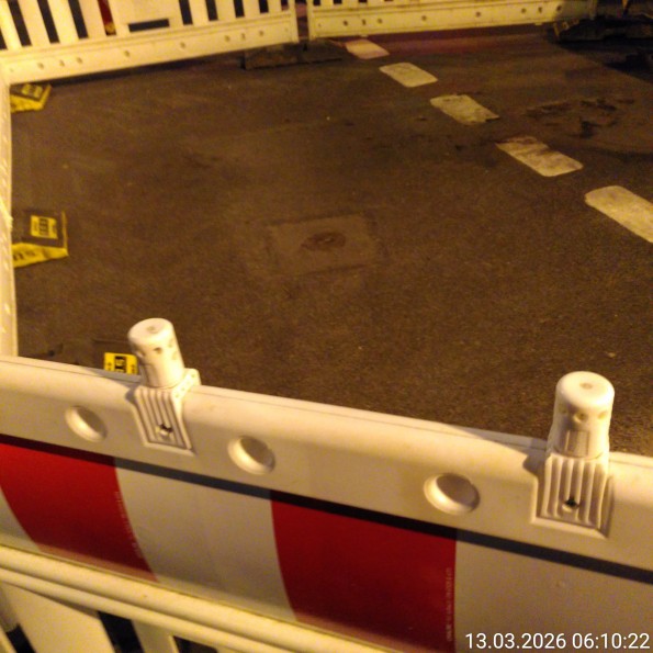 Innerhalb der Absperrung ist kein Grund erkennbar für die Absperrung.